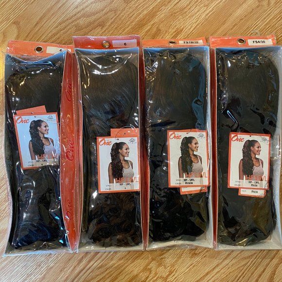 #26 SEPIA CURLY LONG DRAWSTRING PONYTAIL - Picture 3 of 4